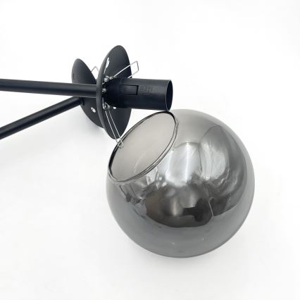 Brilagi - Pinnapealne lühter MALIVA 4xE14/15W/230V must/suitsune