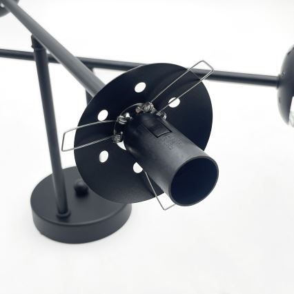 Brilagi - Pinnapealne lühter MALIVA 4xE14/15W/230V must/suitsune