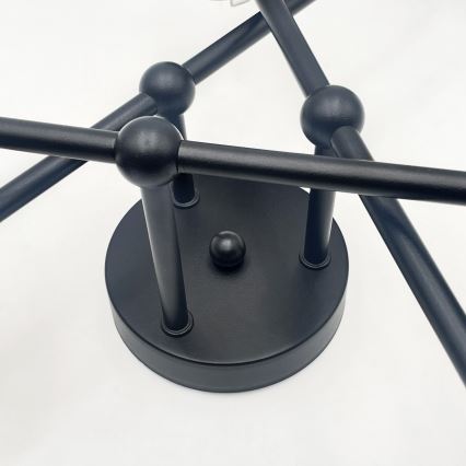 Brilagi - Pinnapealne lühter MALIVA 6xE14/15W/230V must/suitsune