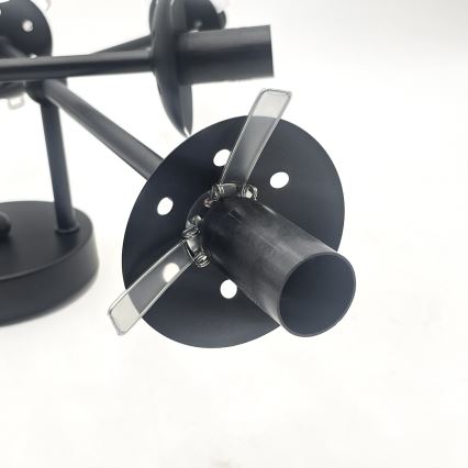 Brilagi - Pinnapealne lühter MALIVA 6xE14/15W/230V must/suitsune