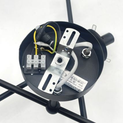 Brilagi - Pinnapealne lühter MALIVA 6xE14/15W/230V must/suitsune