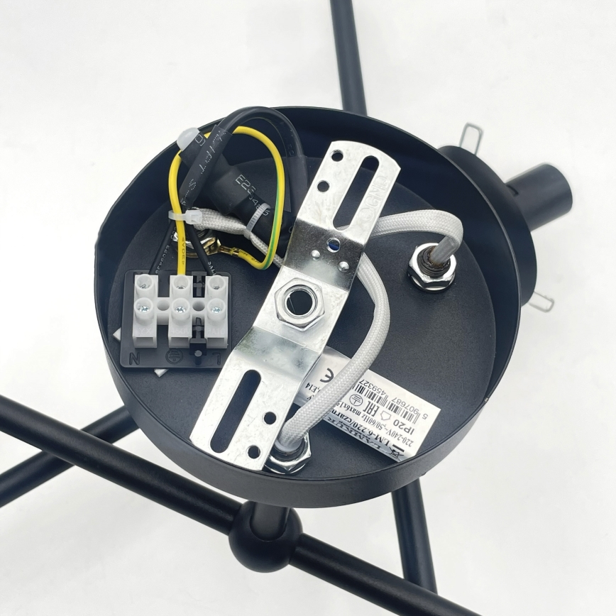 Brilagi - Pinnapealne lühter MALIVA 6xE14/15W/230V must/suitsune