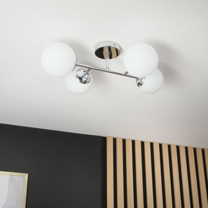 Brilagi - pinnapealne lühter MALONY 4xE14/20W/230V läikiv kroom