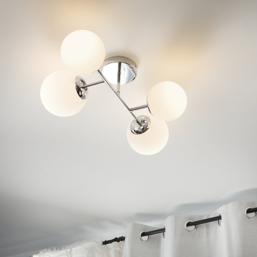 Brilagi - pinnapealne lühter MALONY 4xE14/20W/230V läikiv kroom