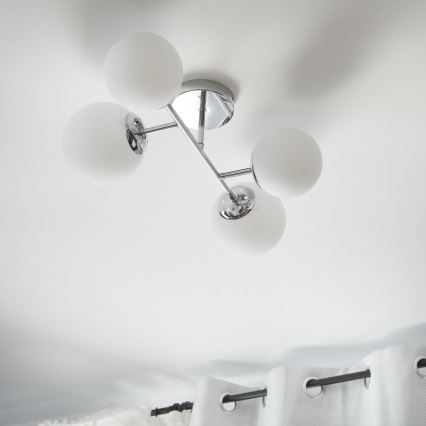 Brilagi - pinnapealne lühter MALONY 4xE14/20W/230V läikiv kroom