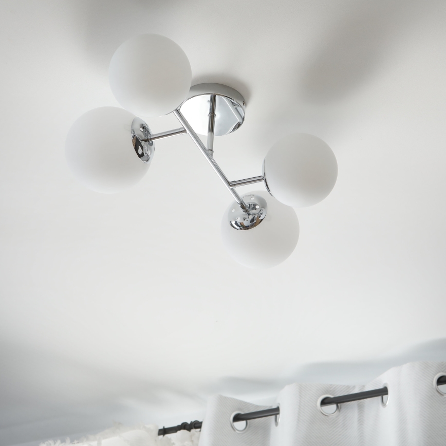 Brilagi - pinnapealne lühter MALONY 4xE14/20W/230V läikiv kroom