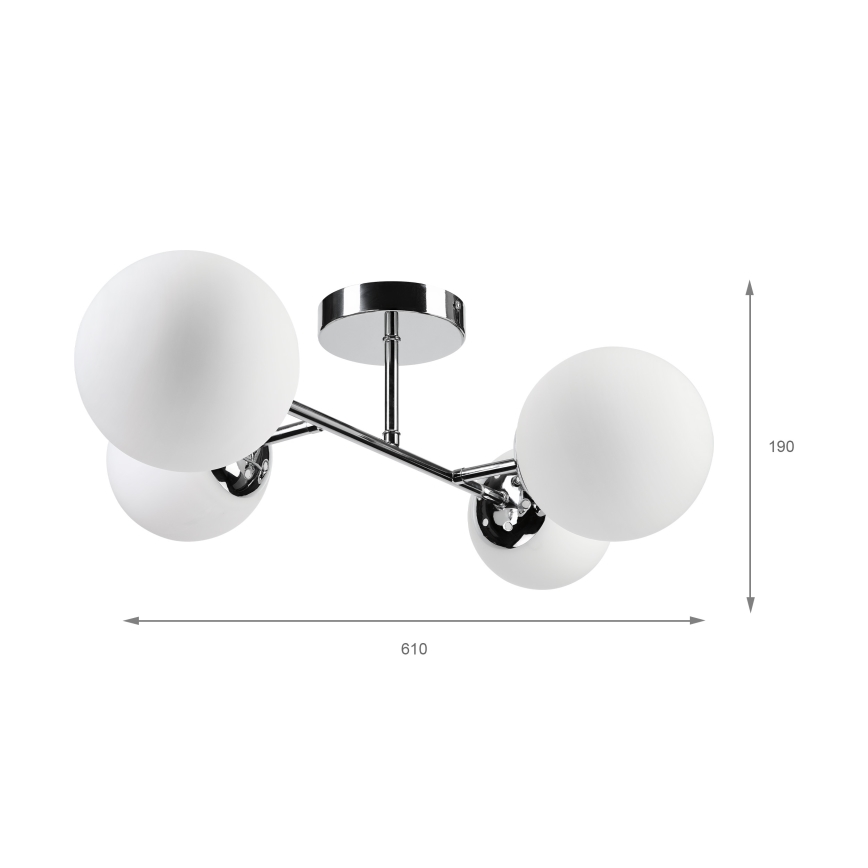 Brilagi - pinnapealne lühter MALONY 4xE14/20W/230V läikiv kroom