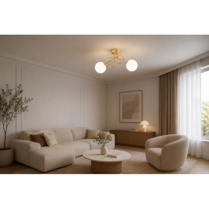 BRILAGI - Pinnapealne lühter MILO 2xE27/60W/230V kuldne