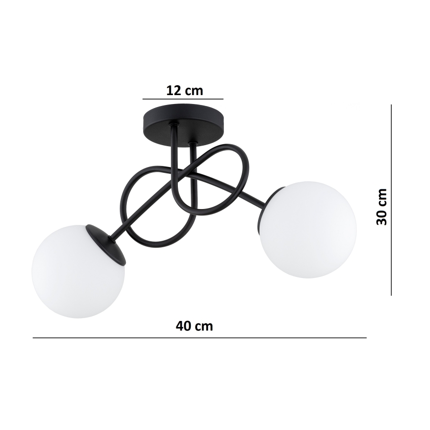 BRILAGI - Pinnapealne lühter MILO 2xE27/60W/230V must