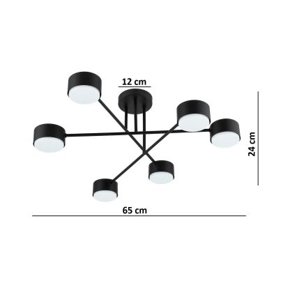 Brilagi - Pinnapealne lühter MONO 6xGX53/12W/230V must