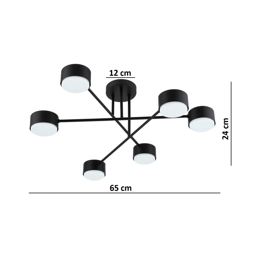 Brilagi - Pinnapealne lühter MONO 6xGX53/12W/230V must