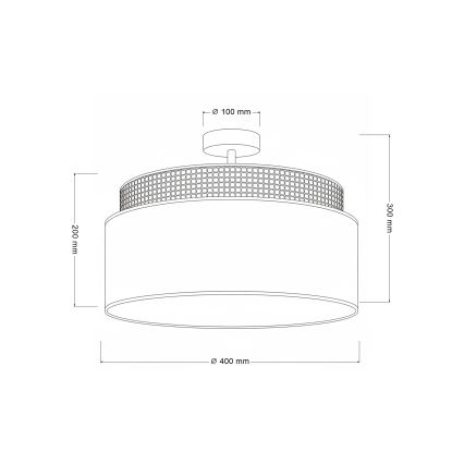 Brilagi - Pinnapealne lühter PADOVA 1xE27/60W/230V läbimõõt 40 cm kreemjas