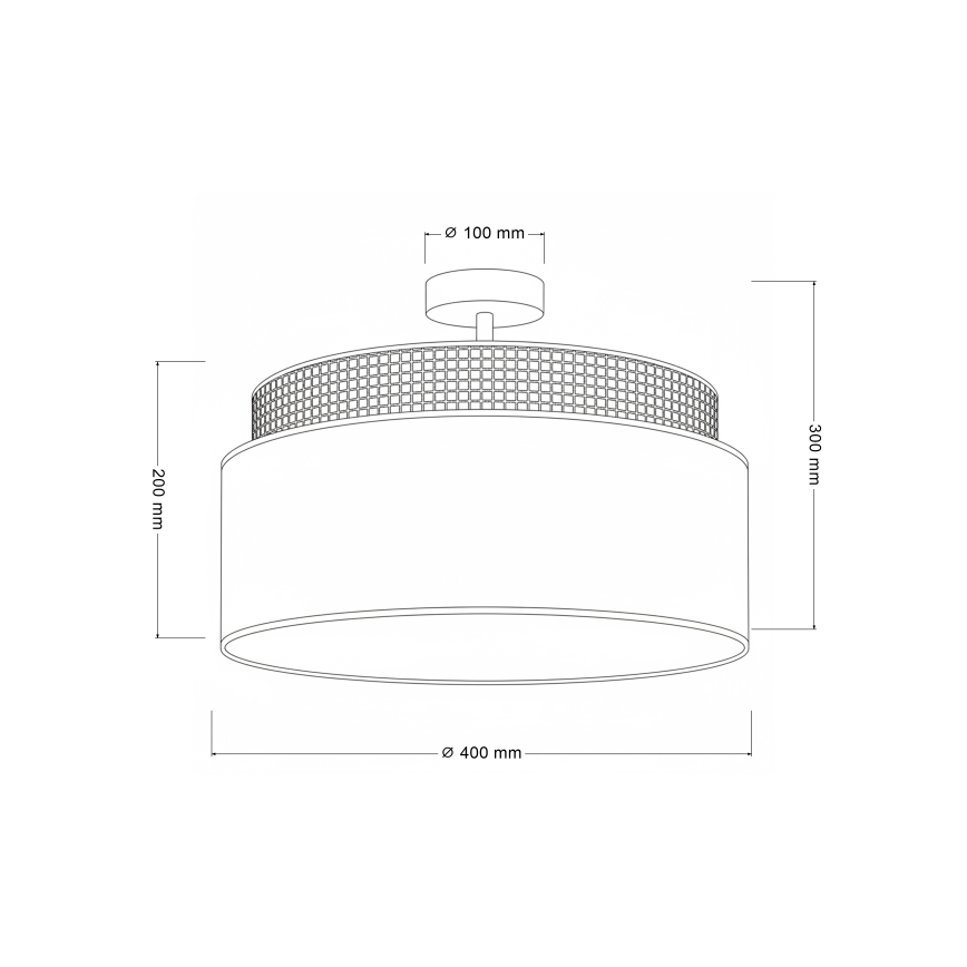 Brilagi - Pinnapealne lühter PADOVA 1xE27/60W/230V läbimõõt 40 cm kreemjas