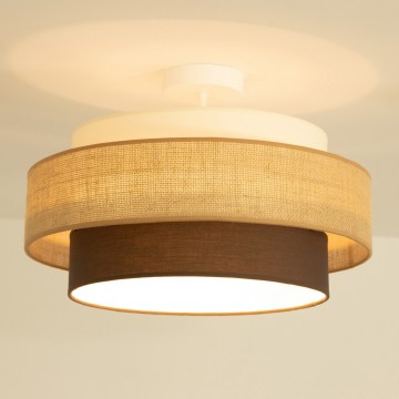 Brilagi - Pinnapealne lühter RESNA 1xE27/60W/230V läbimõõt 40 cm beež/must