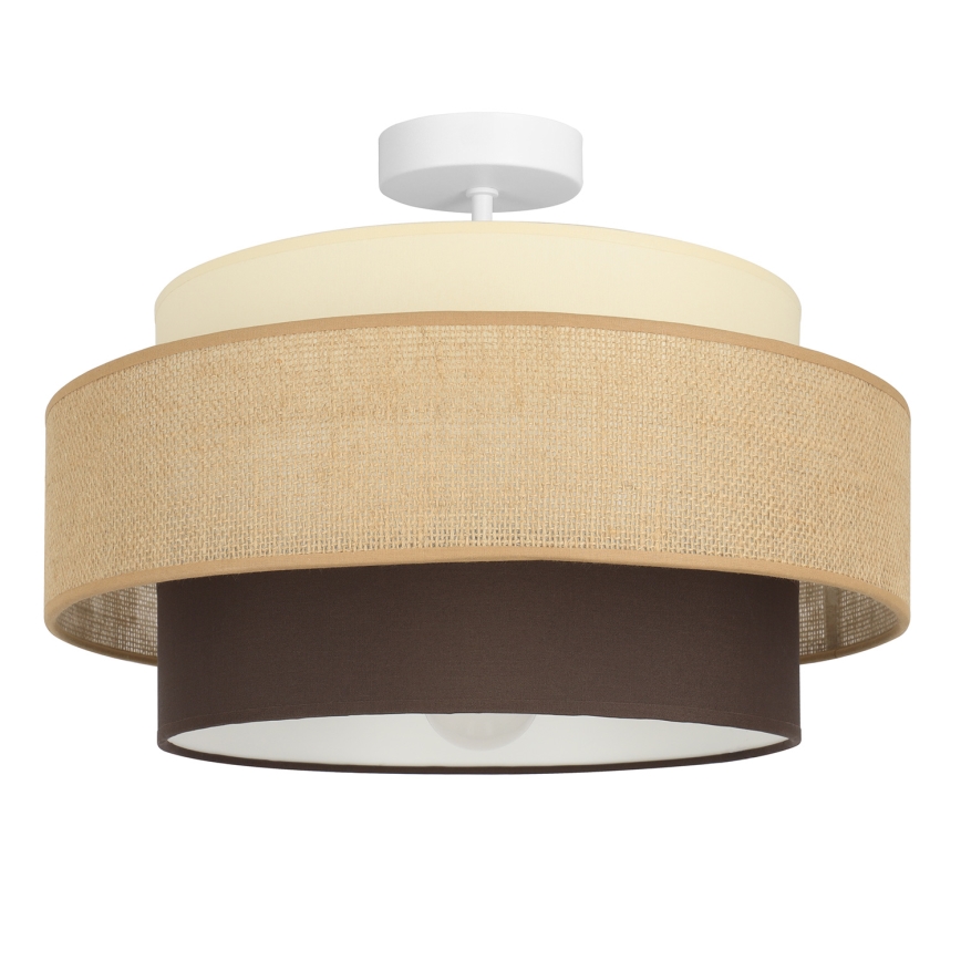 Brilagi - Pinnapealne lühter RESNA 1xE27/60W/230V läbimõõt 40 cm beež/must