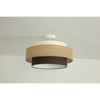 Brilagi - Pinnapealne lühter RESNA 1xE27/60W/230V läbimõõt 40 cm beež/must