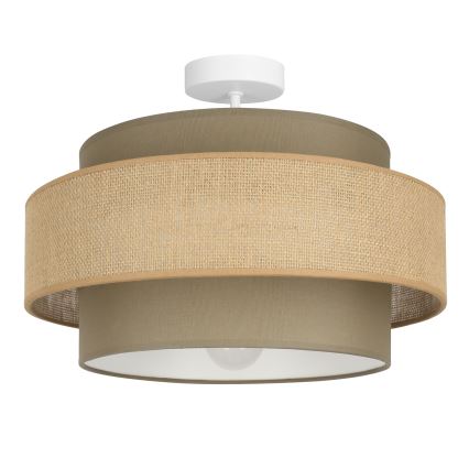 Brilagi - Pinnapealne lühter RESNA 1xE27/60W/230V, läbimõõt 40 cm, pruun/beež