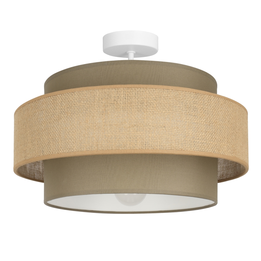 Brilagi - Pinnapealne lühter RESNA 1xE27/60W/230V, läbimõõt 40 cm, pruun/beež