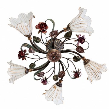 BRILAGI - Pinnapealne lühter ROSE FLOWER 5xE14/40W/230V pronks/patina