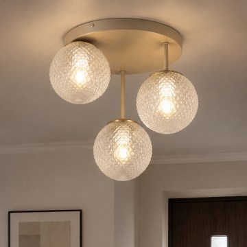 Brilagi - Pinnapealne lühter STELLA 3xE27/60W/230V beež/kuldne