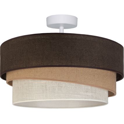 Brilagi - Pinnapealne lühter TRIO 1xE27/60W/230V läbimõõt 40 cm pruun/beež/valge