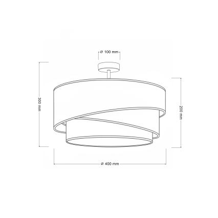 Brilagi - Pinnapealne lühter TRIO 1xE27/60W/230V läbimõõt 40 cm pruun/beež/valge