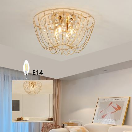 Brilagi - Pinnapealne lühter VASTERAS 4xE14/40W/230V läbimõõt 45 cm