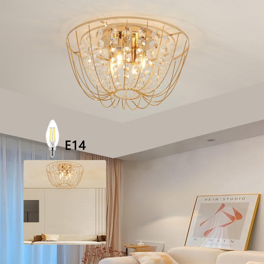 Brilagi - Pinnapealne lühter VASTERAS 4xE14/40W/230V läbimõõt 45 cm