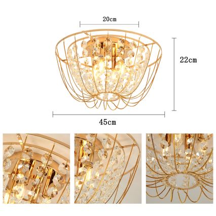 Brilagi - Pinnapealne lühter VASTERAS 4xE14/40W/230V läbimõõt 45 cm