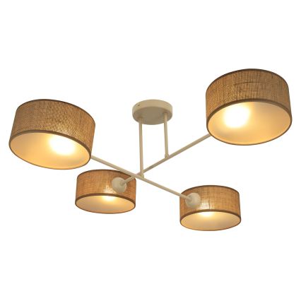 Brilagi - Pinnapealne lühter VIRGO 4xE14/40W/230V beež/kuldne