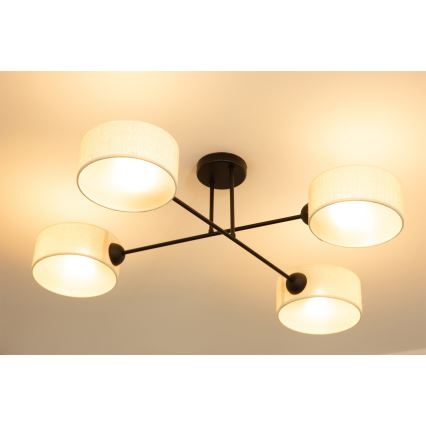 Brilagi - Pinnapealne lühter VIRGO 4xE14/40W/230V kreem/must