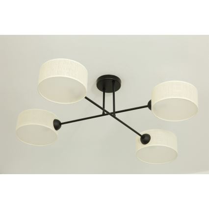Brilagi - Pinnapealne lühter VIRGO 4xE14/40W/230V kreem/must