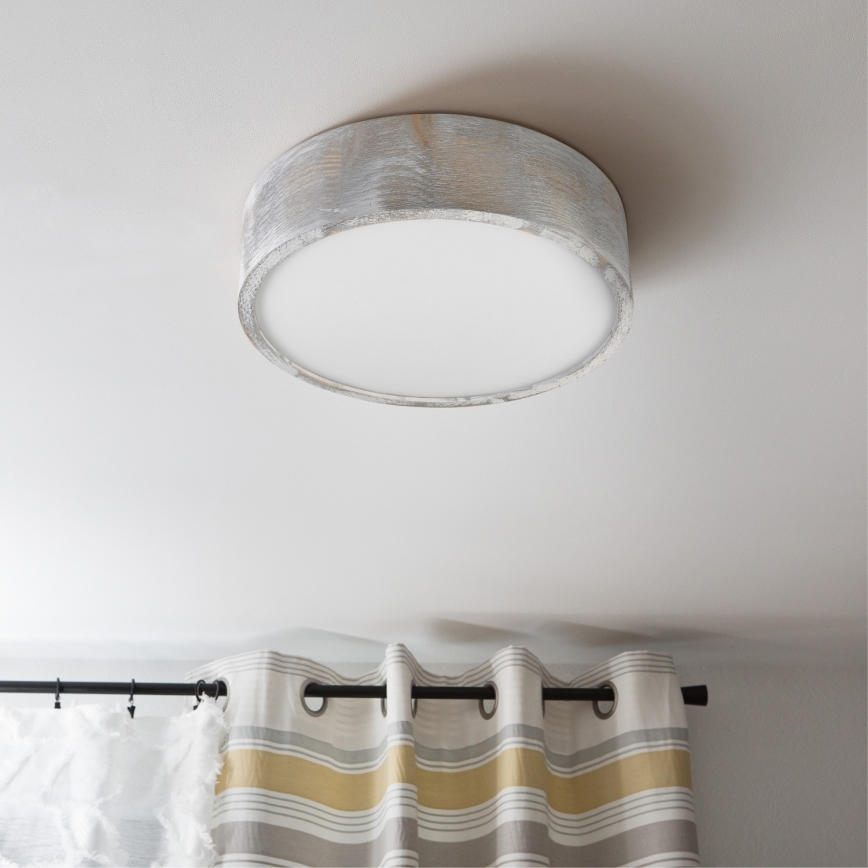 Brilagi - PINO laelamp 2xE27/15W/230V mänd/hõbe, läbimõõt 37,5 cm