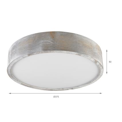 Brilagi - PINO laelamp 2xE27/15W/230V mänd/hõbe, läbimõõt 37,5 cm