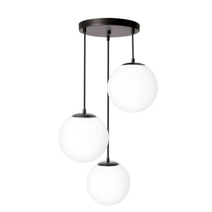 BRILAGI - POLOS rippvalgusti kaabliga 3xE27/40W/230V, läbimõõt 42 cm, must