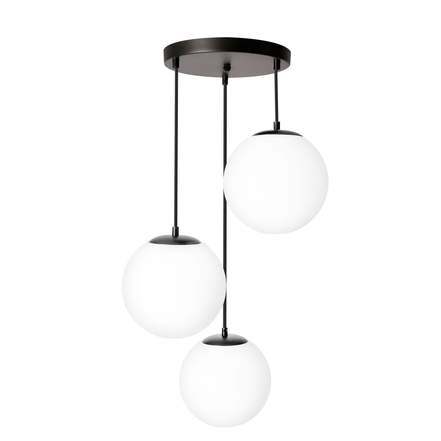 BRILAGI - POLOS rippvalgusti kaabliga 3xE27/40W/230V, läbimõõt 42 cm, must