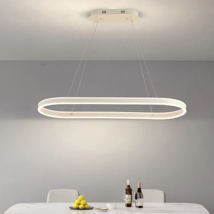 Brilagi - PONDIE rippvalgusti kaablil LED/45W/230V 80x30 cm valge