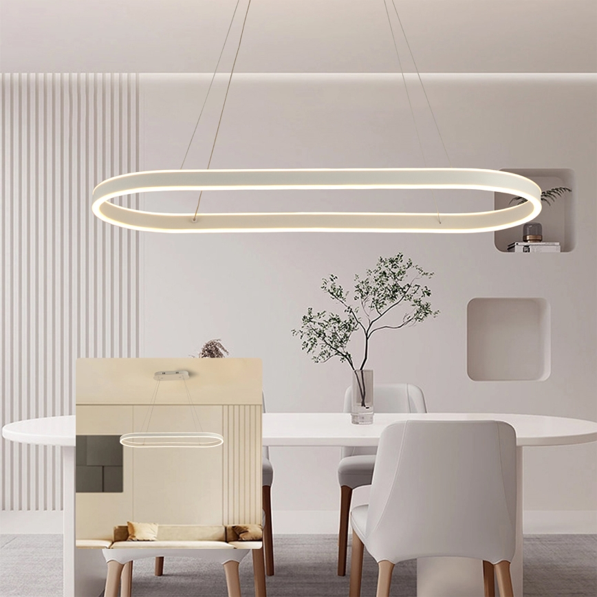 Brilagi - PONDIE rippvalgusti kaablil LED/45W/230V 80x30 cm valge