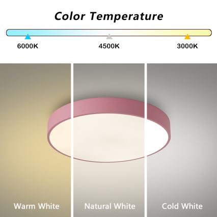 Brilagi - Hämardatav LED-laelamp POOL LED/48W/230V 3000-6000K läbimõõt 40 cm roosa + kaugjuhtimispult