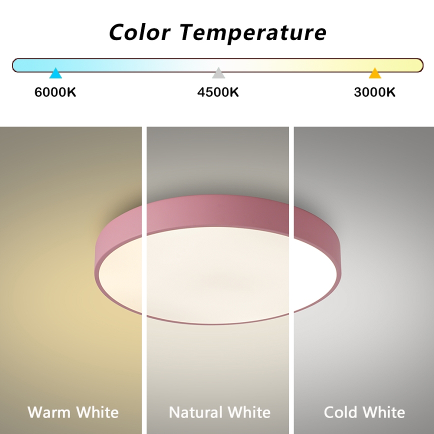Brilagi - Hämardatav LED-laelamp POOL LED/48W/230V 3000-6000K läbimõõt 40 cm roosa + kaugjuhtimispult