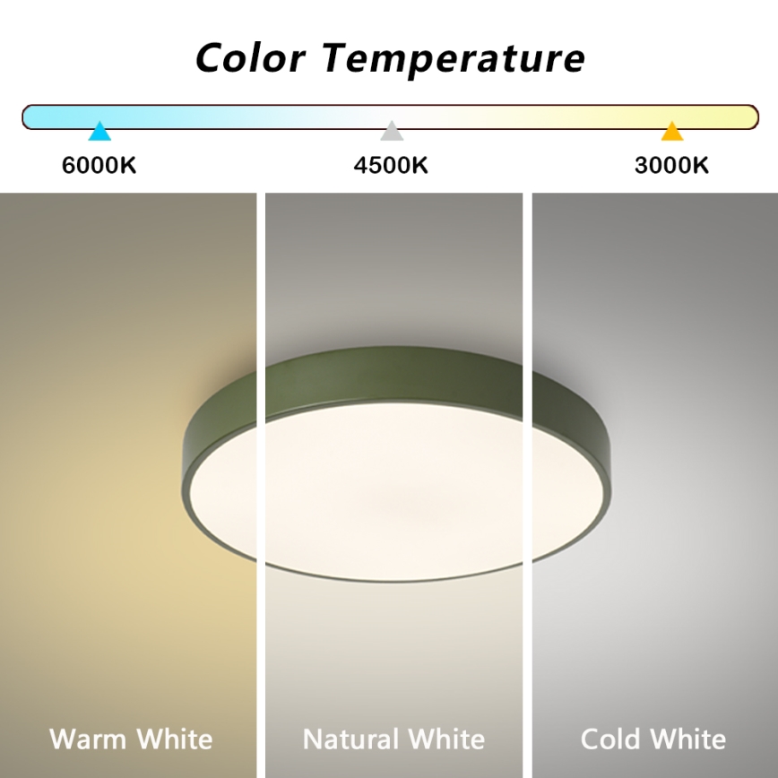 Brilagi - hämardatav LED-laelamp POOL LED/48W/230V 3000–6000K läbimõõt 40 cm roheline + kaugjuhtimispult