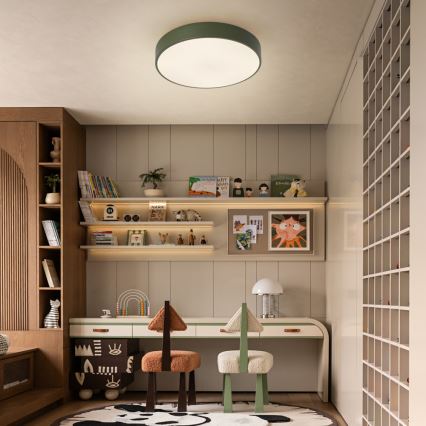 Brilagi - hämardatav LED-laelamp POOL LED/48W/230V 3000–6000K läbimõõt 40 cm roheline + kaugjuhtimispult