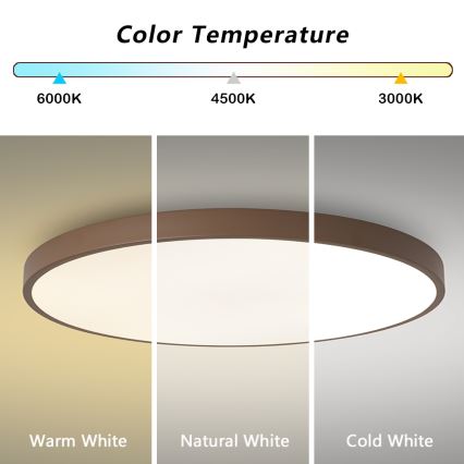 Brilagi - POOL LED laelamp 100W/230V, 3000/4000/6000K, läbimõõt 80 cm, pruun