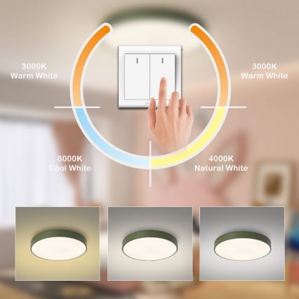 Brilagi - LED laelamp POOL LED/60W/230V 3000/4000/6000K, läbimõõt 60 cm, roheline