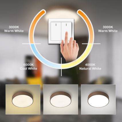 Brilagi - LED laelamp POOL LED/48W/230V 3000/4000/6000K läbimõõt 40 cm pruun