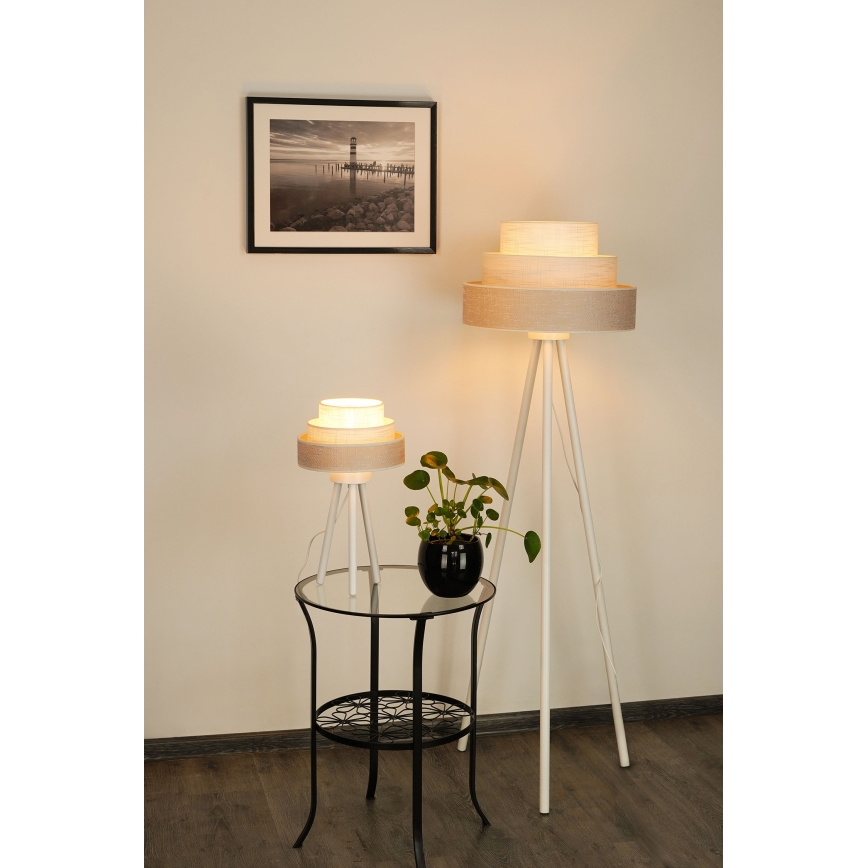 Brilagi - Põrandalamp ALASKA LUNETA 1xE27/15W/230V hall/kreemikas