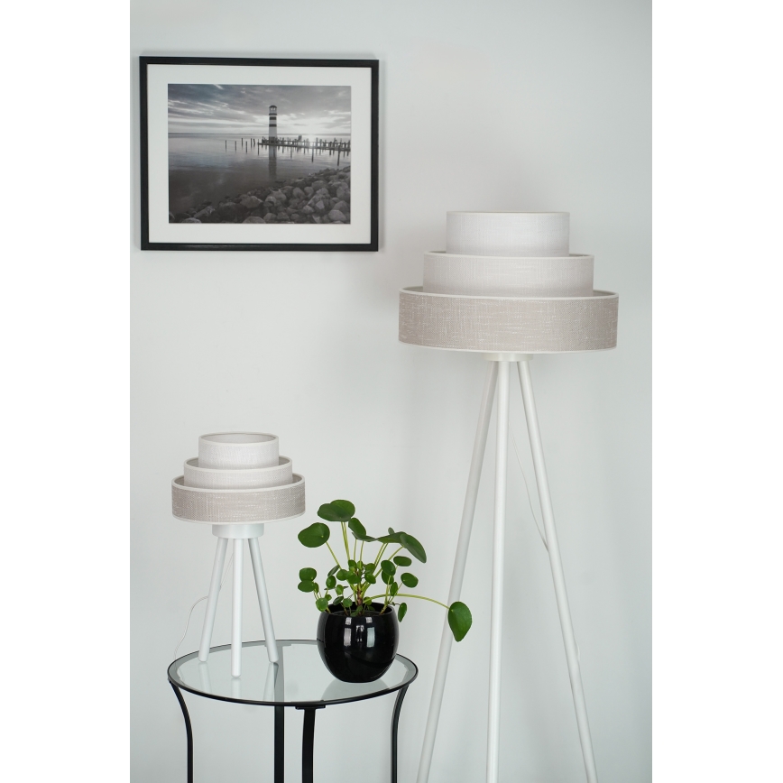 Brilagi - Põrandalamp ALASKA LUNETA 1xE27/15W/230V hall/kreemikas