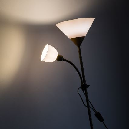 Brilagi - Põrandalamp ARIANA 1xE27/100W/230V + 1xE14/25W kuldne