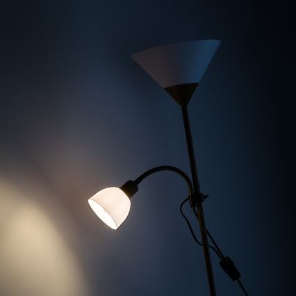 Brilagi - Põrandalamp ARIANA 1xE27/100W/230V + 1xE14/25W kuldne