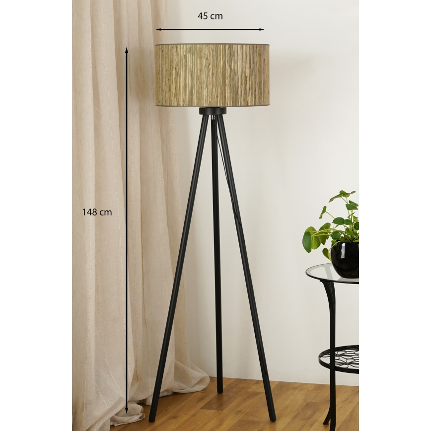 Brilagi - Põrandalamp BOSTON ROLLER 1xE27/15W/230V kõrs pruun/kuldne